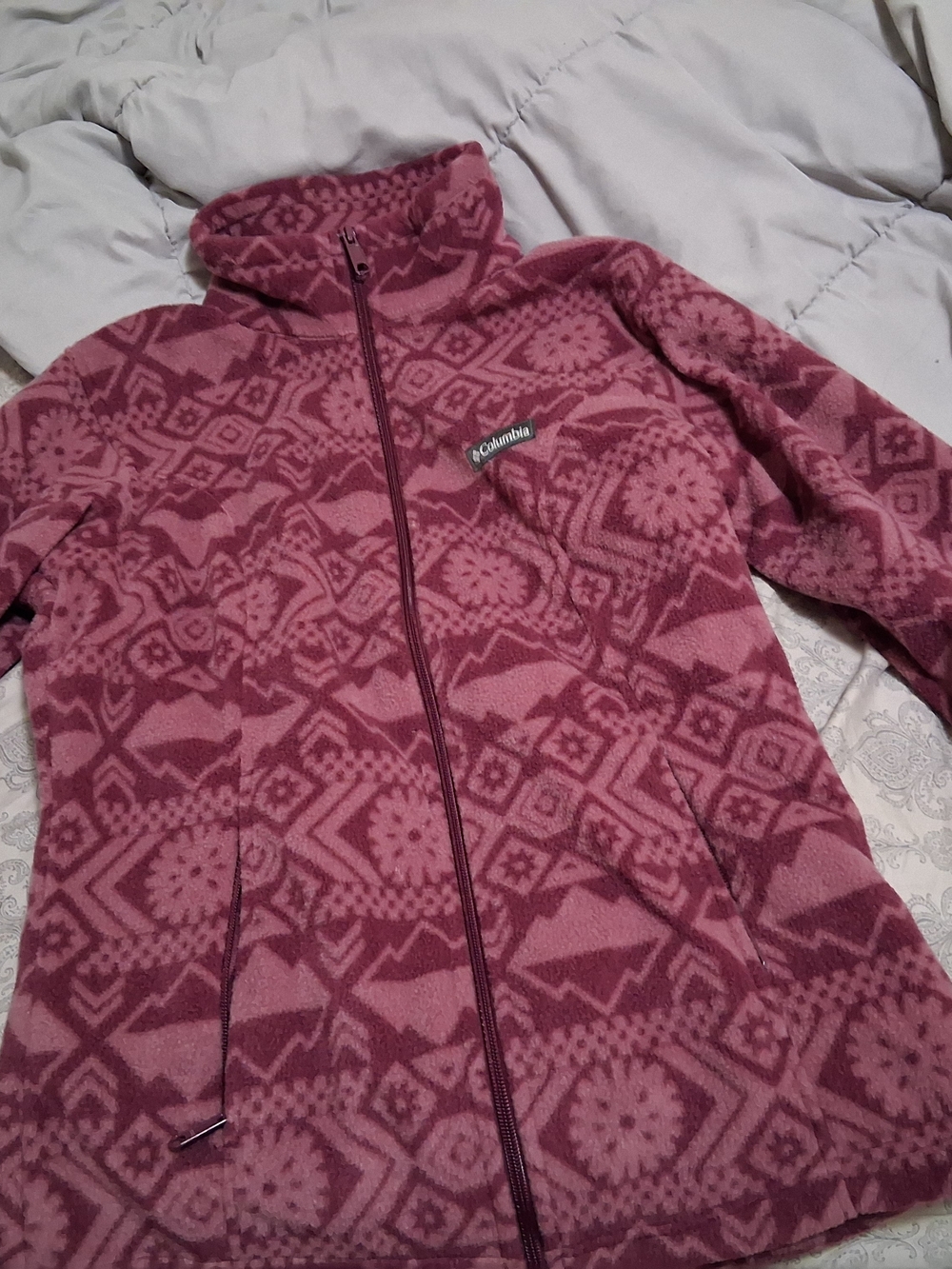 Columbia Women's Rose Pink Patterned Fleece Jacket